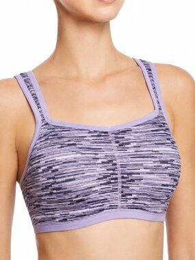 Natori Women's Yogi Sports Bra Purple/lavender 32F (DDD) NWOT